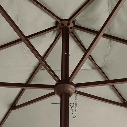 EliteShade USA 10-Year-Non-Fading 6.5x10Ft Rectangular Market Umbrella Patio Umbrella Outdoor Table Umbrella with Ventilation, Antique Beige