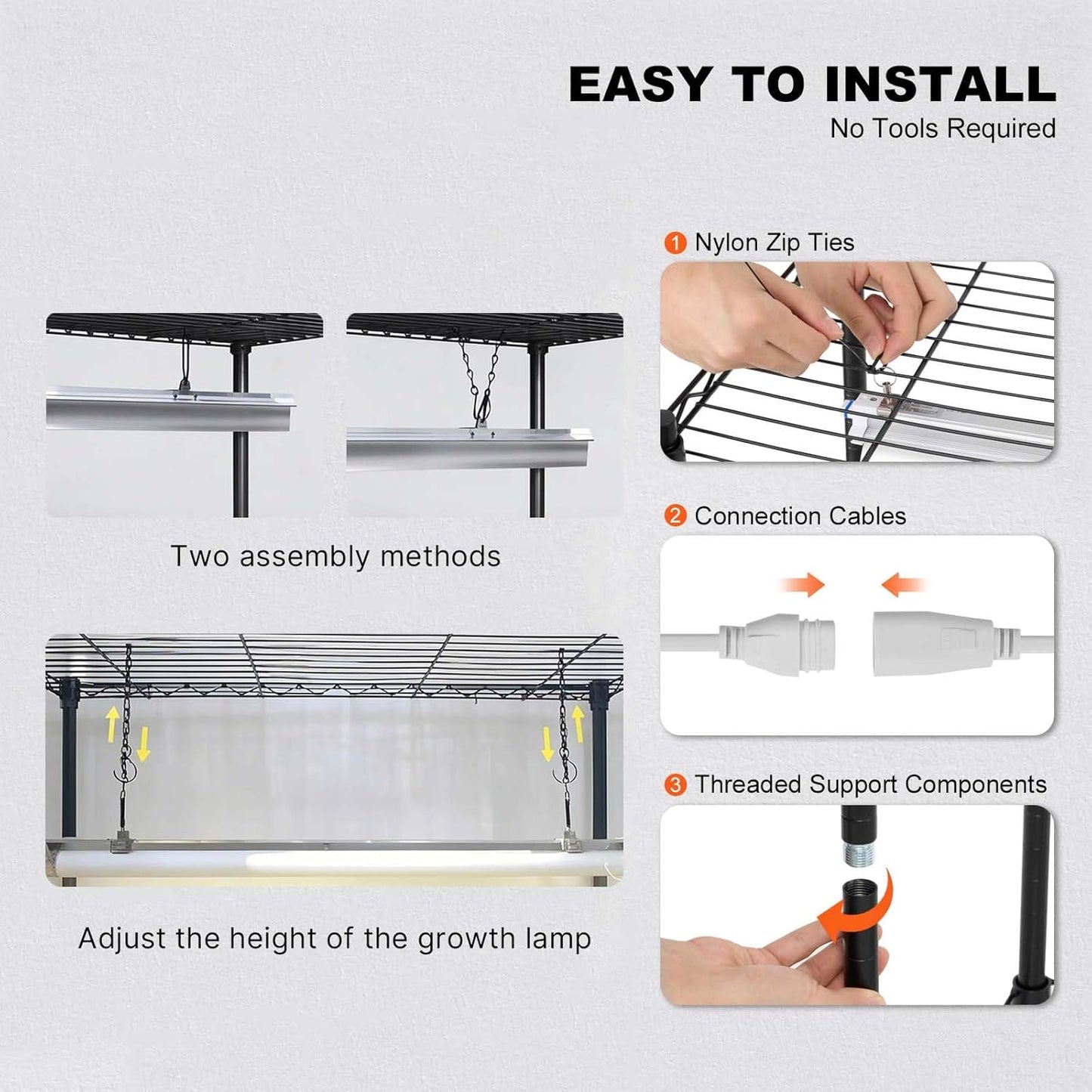 VEVOR Plant Stand with Grow Light, 4 Tiers Plant Shelf with 3000K 180W LED Full Spectrum Light for Indoor Plants, Grow Light Shelf with Timer for Seed Starting 35.4" L x 13.8" W x 59.1" H