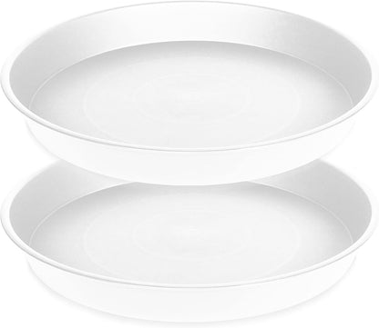 2 Pack of Bird Bath Bowl 12", 1.6" Depth, 10 12 inch Birdbath Bowls Dish Only for The Garden, Large Plant Saucer (12", Creamy White)