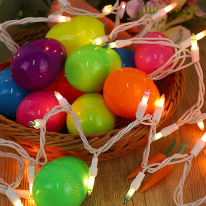 Easter String Lights, 150 Count 33 FT Green Wire Mini Fairy Light, 120V UL Certified Connectable Xmas Tree Incandescent Lights for Garden Patio Holiday Party Outdoor Indoor Decoration, Multicolor