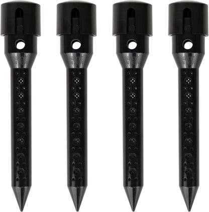 8 in. DEEP DRIP Garden Watering Stake (4 Pack) (Black) | UV-Protected ABS Plastic Deep Root Irrigation Spike for Flowers, Fruits, Vegetables, Potted Plants