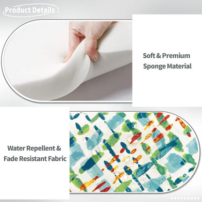 Indoor/Outdoor Chair Cushions 16x17 Inch, Patio Chair Cushions with Ties, All Weather Seat Cushions for Patio Furniture Home Garden Chair Use, Set of 2,Acapa Opal Geometric