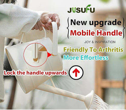 1 Gallon Watering Can for Plants, Watering Cans for Indoor&Outdoor Gardening, Water Can with Ergonomic Movable Handle (Gray)