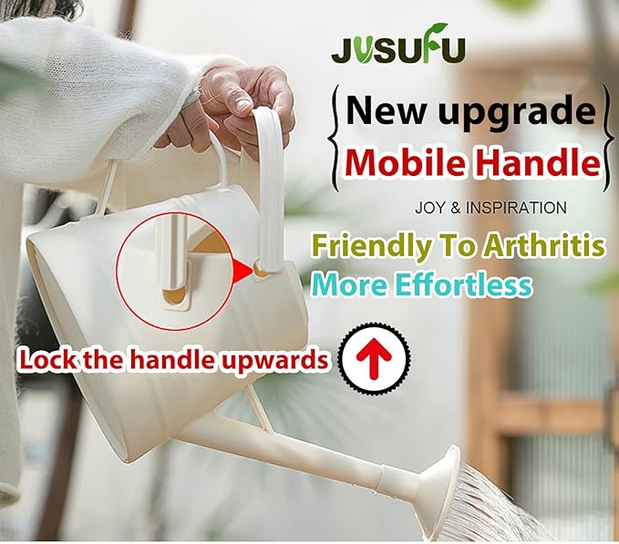 1 Gallon Watering Can for Plants, Watering Cans for Indoor&Outdoor Gardening, Water Can with Ergonomic Movable Handle (Dark Grey)