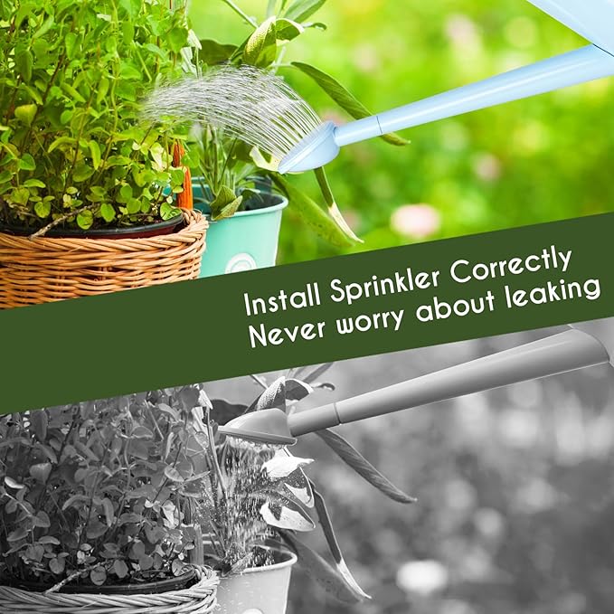 XXXFLOWER 1/2 Gallon Small Indoor Plant Watering Can, 2L Long Spout Removable Nozzle Flower Watering Pot for Office House Indoor Garden（Blue, 67 oz）