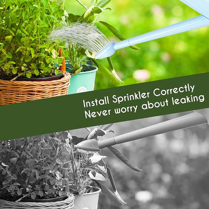 XXXFLOWER 1/2 Gallon Small Indoor Plant Watering Can, 2L Long Spout Removable Nozzle Flower Watering Pot for Office House Indoor Garden（Blue, 67 oz）