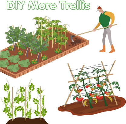 Bamboo Stakes,3FT Natural Bamboo Garden Stakes,BOVITRO 25Pcs Plant Stakes,Bamboo Sticks for Tomato,Beans,Vegetable and Climbing Plants