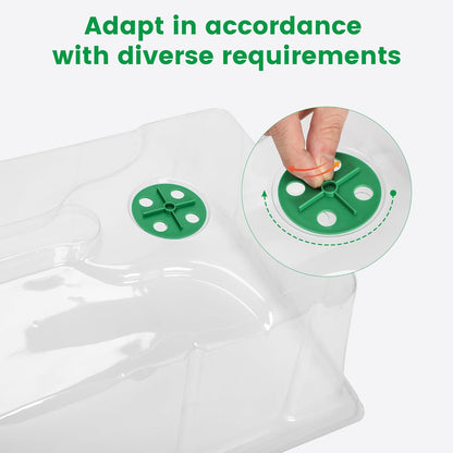 MIXC 10 Pack Humidity Dome 7" Tall Extra Strength, 1020 Growing Trays Cover, Propagation Seed Cloning Lid Vented for 10 x 20 Inch Flat Tray and Seed Starting Germination