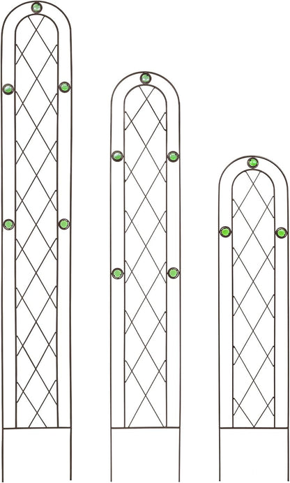 TR01 4' x 10" Arched Garden Trellis, Black