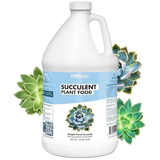 Succulent Plant Food for Succulents, Cactus, Jade and Aloe, Liquid Houseplant Fertilizer, 1 Gallon (128 oz)