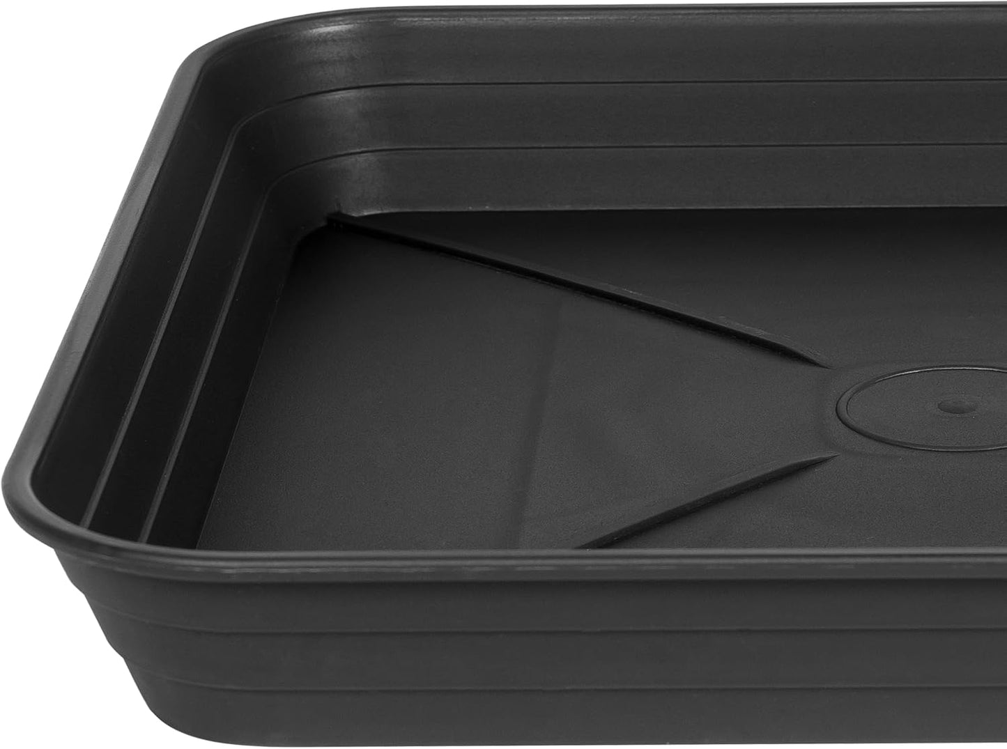 4 Pack Square Plant Saucer Tray 14 inch, Heavy Duty Plastic Plant Saucers for Indoors Outdoor, Flower Plant Drip Trays for Pots, Square Seed Starting Tray, Seedling Growing Trays
