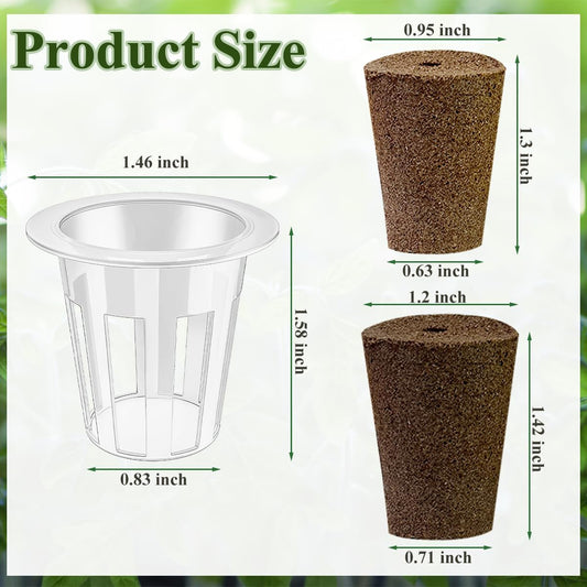 80 Pcs Hydroponic Seeds Grow Sponges Pods Kit,Indoor Hydroponics Growing System Root Plant Basket,Hydroponic Pods Cups Pot and Grow Sponges for Garden Indoor Herb Hydroponic Growing System