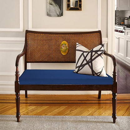 Outdoor Bench Cushion 48x18x3 Inch with Ties, Thick Waterproof Porch Swing Cushions for Patio Furniture Chair Pad, Seat Sofa Garden Replacement Cushion Sponge Filling