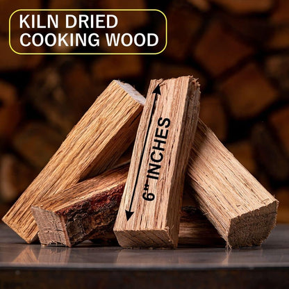 Kiln Dried Mini Pizza Oven Cooking Logs~ 6 Inch Wood Logs for Grills and Smokers, Solo Stove Mesa XL Hickory~ 12 lbs, (790 Cubic Inches)