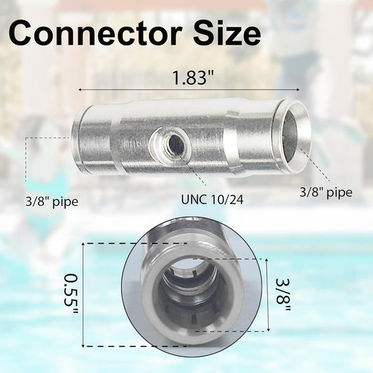 Brass Patio Misting Kit – 10 Brass Micro-Nozzles & 10 3/8″ Slip Connectors for Outdoor Cooling (UNC 10/24, 0.012″ Precision Orifice, 15-280 psi)