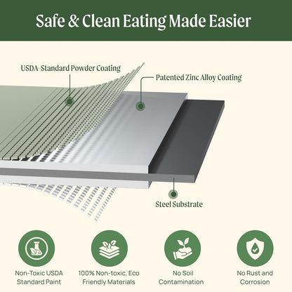 Vego garden Aluzinc Raised Garden Bed Kits, 17" Tall 6 in 1 Modular Metal Raised Planter Bed for Vegetables Flowers Patio Ground Planter Box-Modern Gray