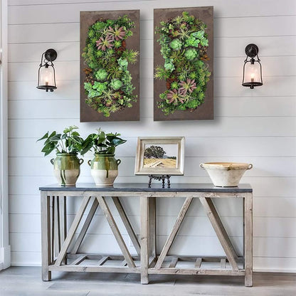 Modern Home Living Wall Galvanized Steel/Zinc Succulent Planter (Rust Zinc, 12 Pocket)