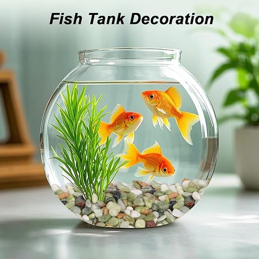 Landscaping Pebbles River Rocks Decorative Ornamental Pebbles Garden Landscaping Stones Gravel Filler for Home Decoration Flower Bed Fish Tank Plants Vases Succulents (1, Green, 1 Pound)