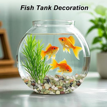 Landscaping Pebbles River Rocks Decorative Ornamental Pebbles Garden Landscaping Stones Gravel Filler for Home Decoration Flower Bed Fish Tank Plants Vases Succulents (1, Green, 1 Pound)