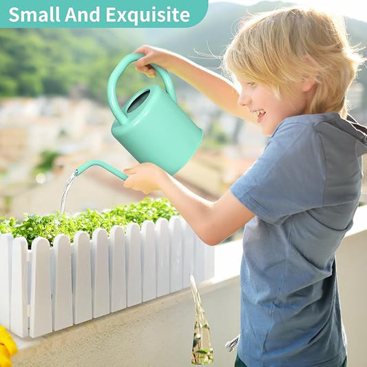 Watering Can, Stainless Steel Watering Can for Indoor & Outdoor Plants, 1L/35oz Long Spout Water Can with Handle, Rust-Proof Plant Watering Pot for House Plants, Garden Flowers