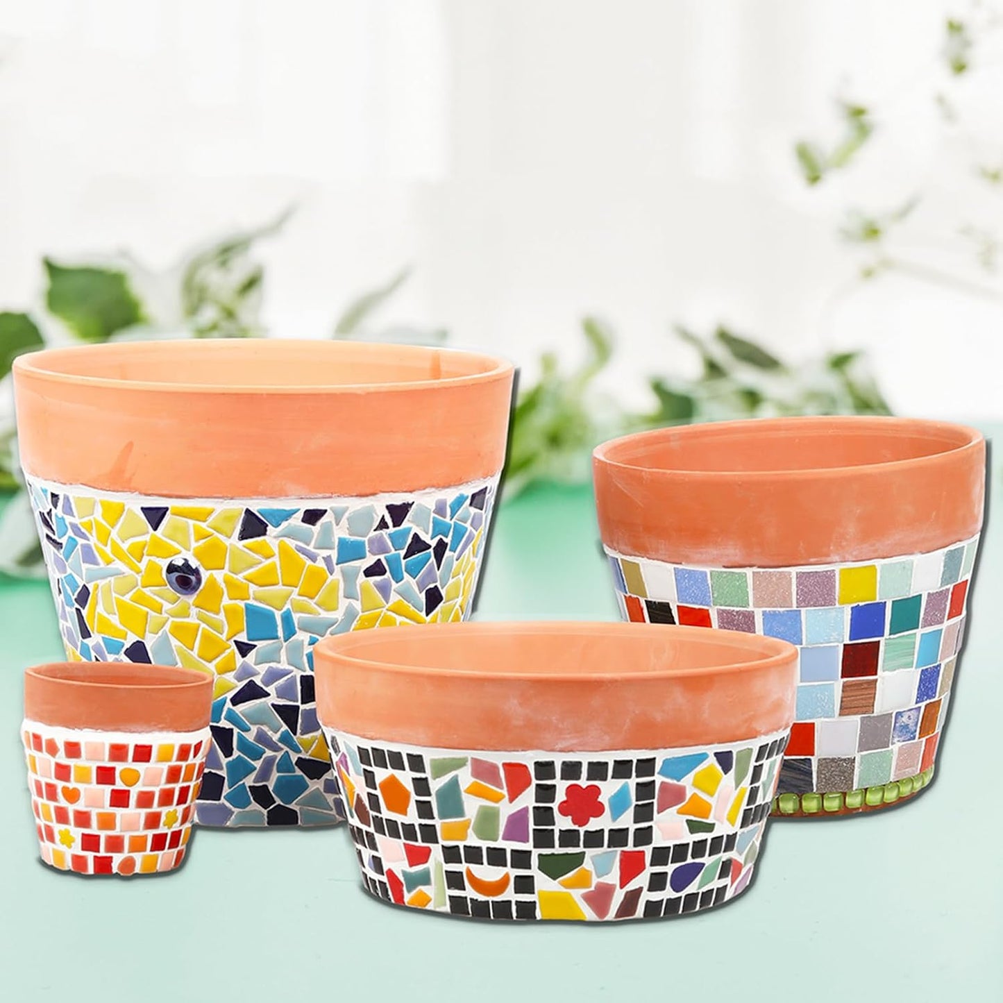 Mosaic Tiles Triangles Trapezoids Polygons Ceramic Crystal Mosaic Glass Tile for Crafts Bulk DIY Picture Frames Handmade Jewelry Coasters Art Material Decoration,Irregular Size, 200g (Brown)