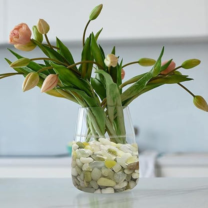 10LB Jade Pebbles for Landscaping, 0.7-1.2 Inch Natural Decorative Stones, Polished River Rocks for Succulent,Planters, Landscaping, Vase, Flowerpot, Indoor Plants and Outdoor Garden Decoration