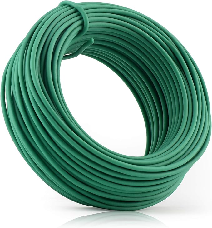 YDSL 66 Feet Soft Plant Tie, Green Twist Garden Ties for Plants, Office Organization and Home(Diameter - 2.5MM)
