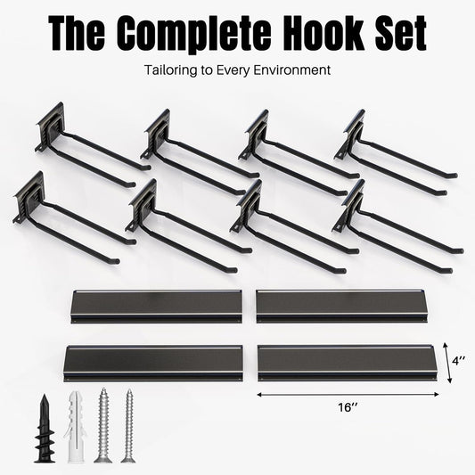 Garage Garden Tool Organizer Wall Mount, Heavy Duty Garage Tool Storage Rack 64 Inches, Max Load 440lb - Shovel, Rake, Folding Chair, Weed Eater Storage