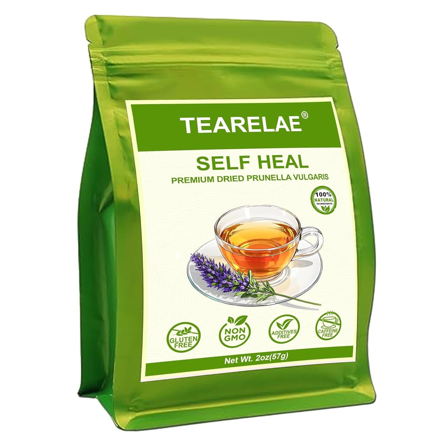 TEARELAE - Self Heal Herb - Natural Prunella Vulgaris, 2oz/56g - Whole Dried Xia Ku Cao - Sun-Dried, No Additives, Non-GMO, Caffeine-Free