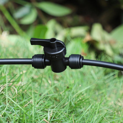 MIXC 12 Pack 1/4 Inch Drip Irrigation Valves, Quick Connect 1/4 Inch Drip Irrigation Shut Off Valves for 1/4" Tubing, Water Flow Control Sprinkler Valve for Drip Sprinkler Garden System