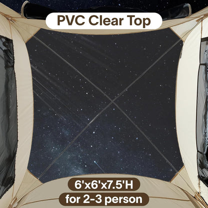 Alvantor Screen House Gazebo, 6-10-15 Person Pop Up Igloo Screened Canopy Tent with Mosquito Netting Sides, Instant UV Resistant Sun Shelter for Garden, Patio, Backyard