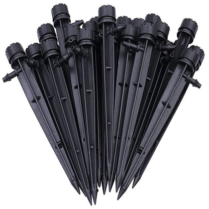 Set of 100 Drip Emitters Perfect for 4mm / 7mm Tube, Adjustable 360 Degree Water Flow Drip Irrigation System for Watering System.