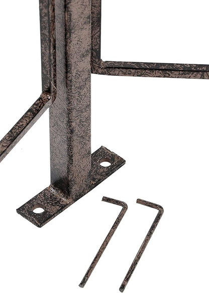 H Potter Large Garden Trellis for Climbing Plants Wrought Iron Metal 3 Panel Ivy Garden Privacy Screen Patio Deck GAR573L