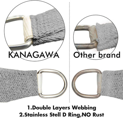 KANAGAWA Sun Shade Sail Curved 16'X20' Gray Rectangle Outdoor Shade Cover UV Blovk Canopy for Patio Garden Backyard Heavy Duty Permeable 185GSM (We Make Custom Size)