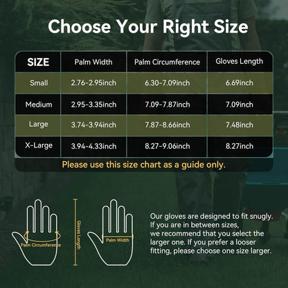 OZERO Women Leather Work Gloves: Touch Screen | Deerskin Garden Gloves with Grip | Ideal for Yard Work, Daily Tasks, Driving