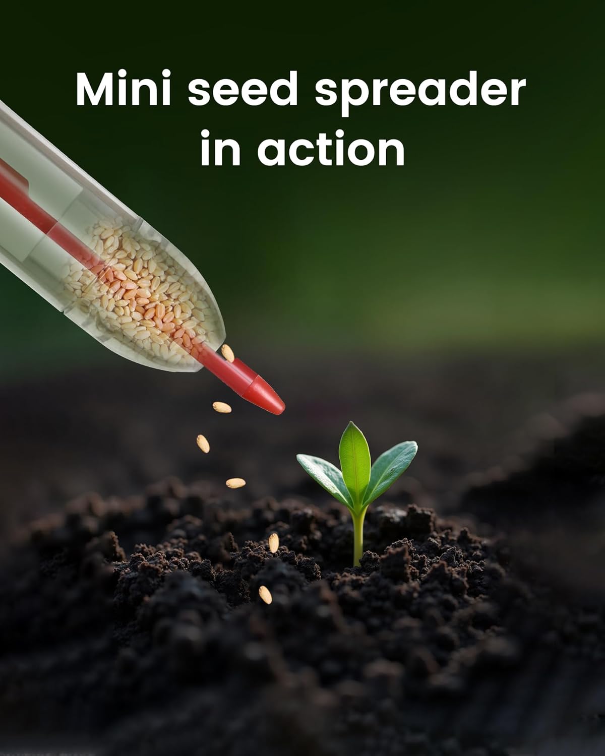 Mini Seed Spreader Set, Seed Planter Tool for Small Seed, Tiny Seed Dispenser with 5 Degree, Seed Sower 6 PCS