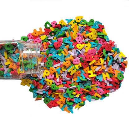 Homankit Happy Birthday Letters for Decorating Happy Birthday Alphabet Sprinkles Ice Cream Sprinkle Sugar Candy Baking Cake Cupcake Toppers Cookie Donut Dessert Decoration 2.47 Ounces (Only Contain Happy Birthday Letters )