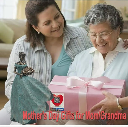 Guichifun Fairy Statue Collection Home Decoration - Leaf Angel Girls Resin Modern Table Decor for Living Room Office Sculpture Decor for Women Indoor Rustic Figurines Gift 5 x 3 x 7.5 Inch