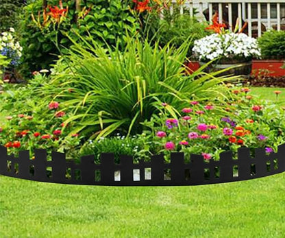 Garden Edging 33FT, Landscape Edging Borders [Extra Tall 4.6IN ] Flexible Lawn Edging Kit with 60pcs Stakes,Mini Plastic Fence for Tree Flowerbeds Grass Yard -Black-1