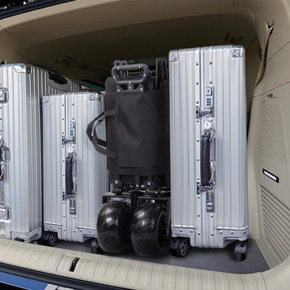 REDCAMP Collapsible Beach Wagon with 9" Big Wheels for Sand, 450lb Heavy Duty Foldable Beach Cart with All-Terrain Balloon Style Foam Wheels for Gravel, Sand, Camping, Groceries, Garden