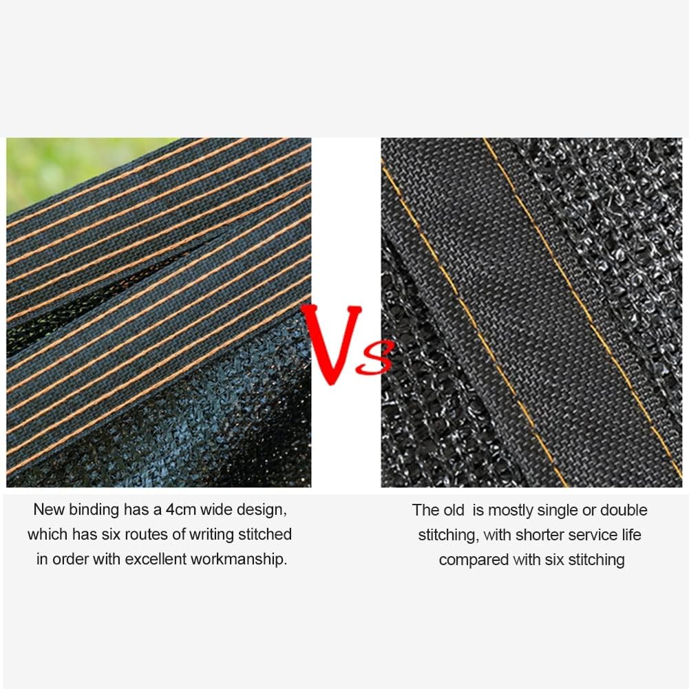 winemana 40% Black Shade Cloth, 10 x 12 FT Durable Mesh Tarp with Grommets, Resistant Garden Sun Shade Netting, Shading Antifreezing for Pergola, Greenhouse, Plants Growing, Chicken Coop