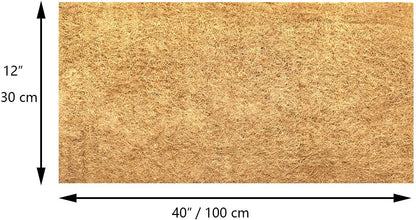 12x40 inch Natural Coco Liner Roll Coconut Coir Liner Sheets Coco Mat for Planter Window Box Flower Basket Garden Decoration Animal Pet Pad