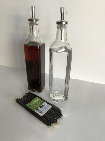 16oz Organic Vanilla Beans Grade A Madagascar Bourbon. Certified USDA Organic. Bulk 6"-8" for Extract, Baking and Cooking by FITNCLEAN VANILLA| 1 Pound (1 LB) Fresh NON-GMO Whole Gourmet Pods