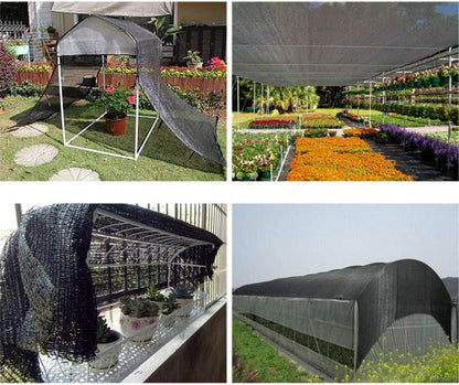 winemana 40% Black Shade Cloth, 10 x 20 FT Durable Mesh Tarp with Grommets, Resistant Garden Sun Shade Netting, Shading Antifreezing for Pergola, Greenhouse, Plants Growing, Chicken Coop