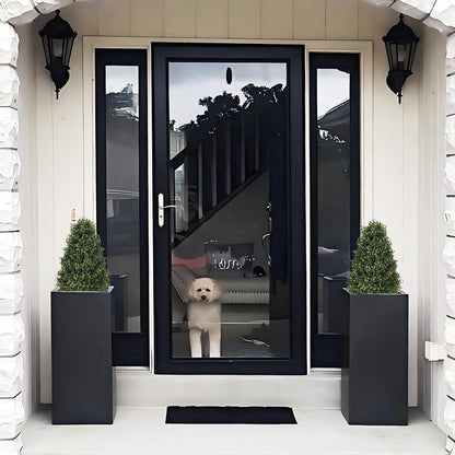 30" Boxwood Topiary Trees Artificial Outdoor Set of 2, UV Resistant Faux Plants for Front Porch Planters, Realistic Cone-Shaped Fake Bushes & Shrubs, 2.5ft Evergreen Decoration