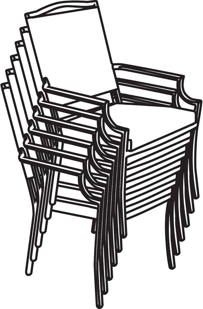 Classic Accessories Terrazzo Stackable Patio Chair Cover