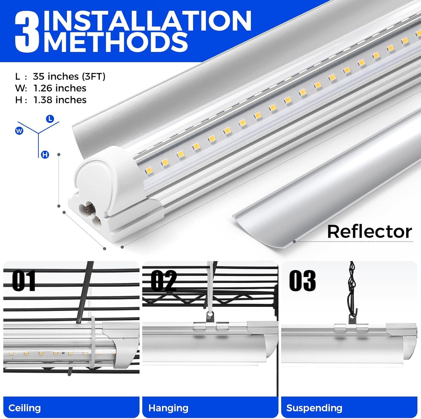 Barrina CX5 Plant Stand with Grow Lights for Indoor Plants, 4-Tier Plant Shelf with T8 3FT 30W(Per Light) Full Spectrum Grow Light for Seed Starting, Succulent, Settable Timer Socket 35.4"x13.8"x59"