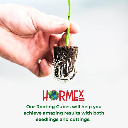 Hormex Rooting Powder #3, Rooting Cubes & Shears Combo - Rooting Hormone for Common Houseplant Cuttings | Root Starter Cubes for Home & Garden Plants | Precision Straight-Blade Shears (50 Grow Plugs)