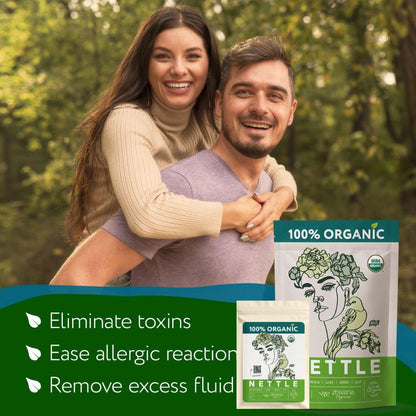 Organic Nettle Leaf Tea (3.5oz) - Stinging Nettle Tea Organic - Urtica Dioica Herb - Te de Ortiga – Natural Cleansing, Allergy, Fluid Balance