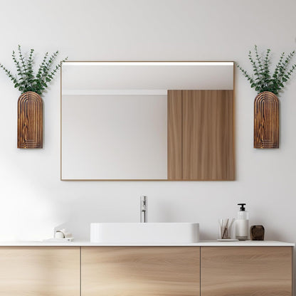 Wooden Wall Planter Vase Set of 2, Boho Hanging Planter for Indoor Plants & Flowers, Natural Wood Wall-Mounted Planters for Art Home Decor - Living Room, Bedroom, Bathroom, Patio (Brown)